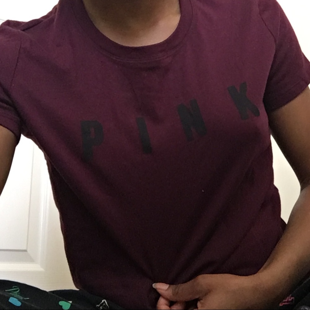 Burgundy Victoria Secret PINK T-Shirt